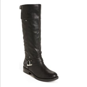DV by Dolce Vita Lasso Boot - black w/gold buckle